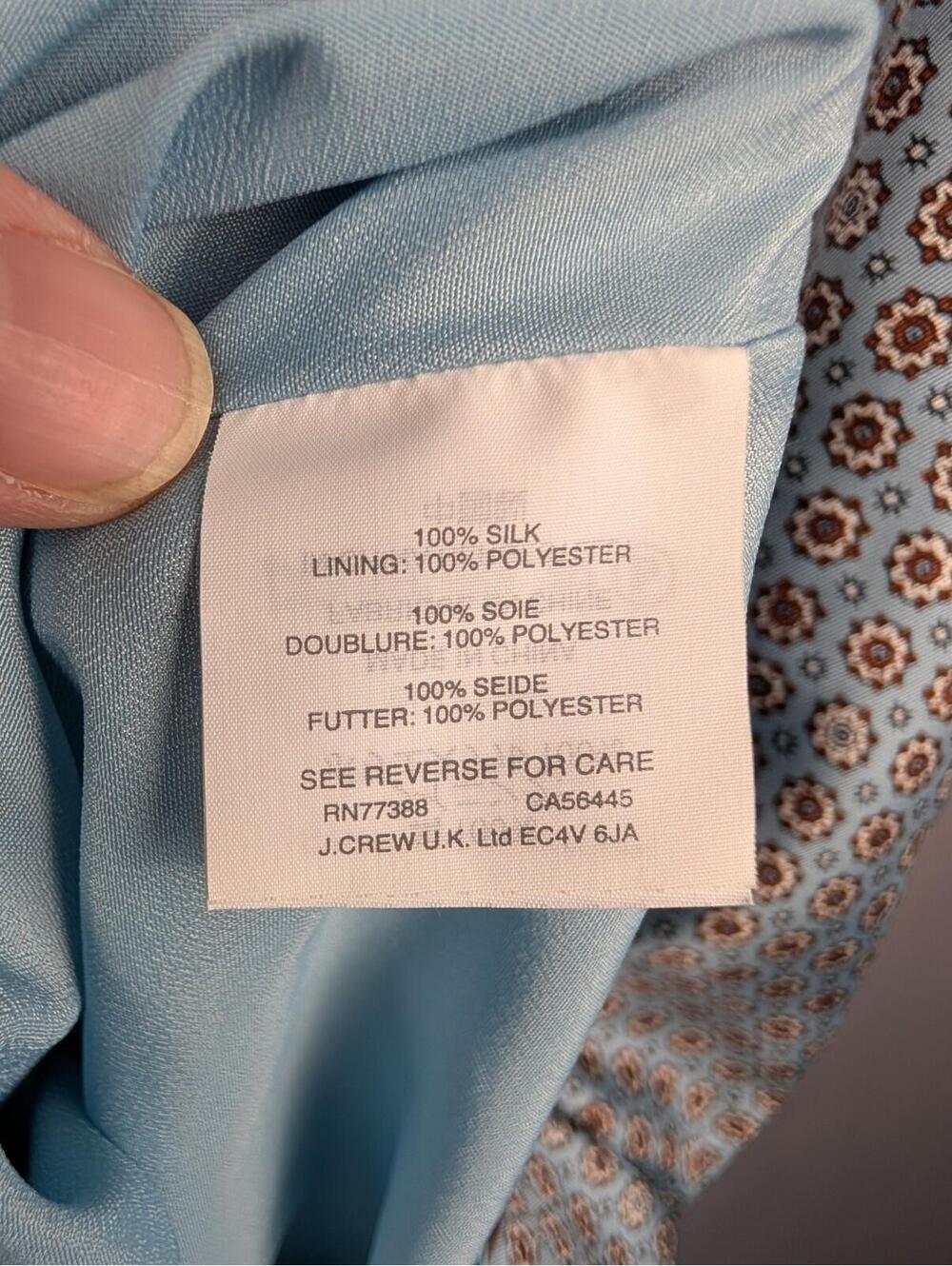 Quiet Luxury J. Crew 100% Silk Geometric Shift Dress Size 12 - Picture 7 of 9
